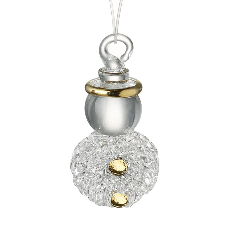Decorative ornament with silver and gold accents on a white background