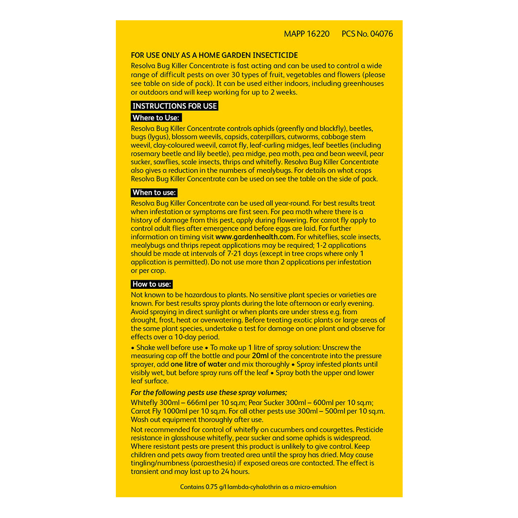 Resolva Bug Killer Concentrate 250ml