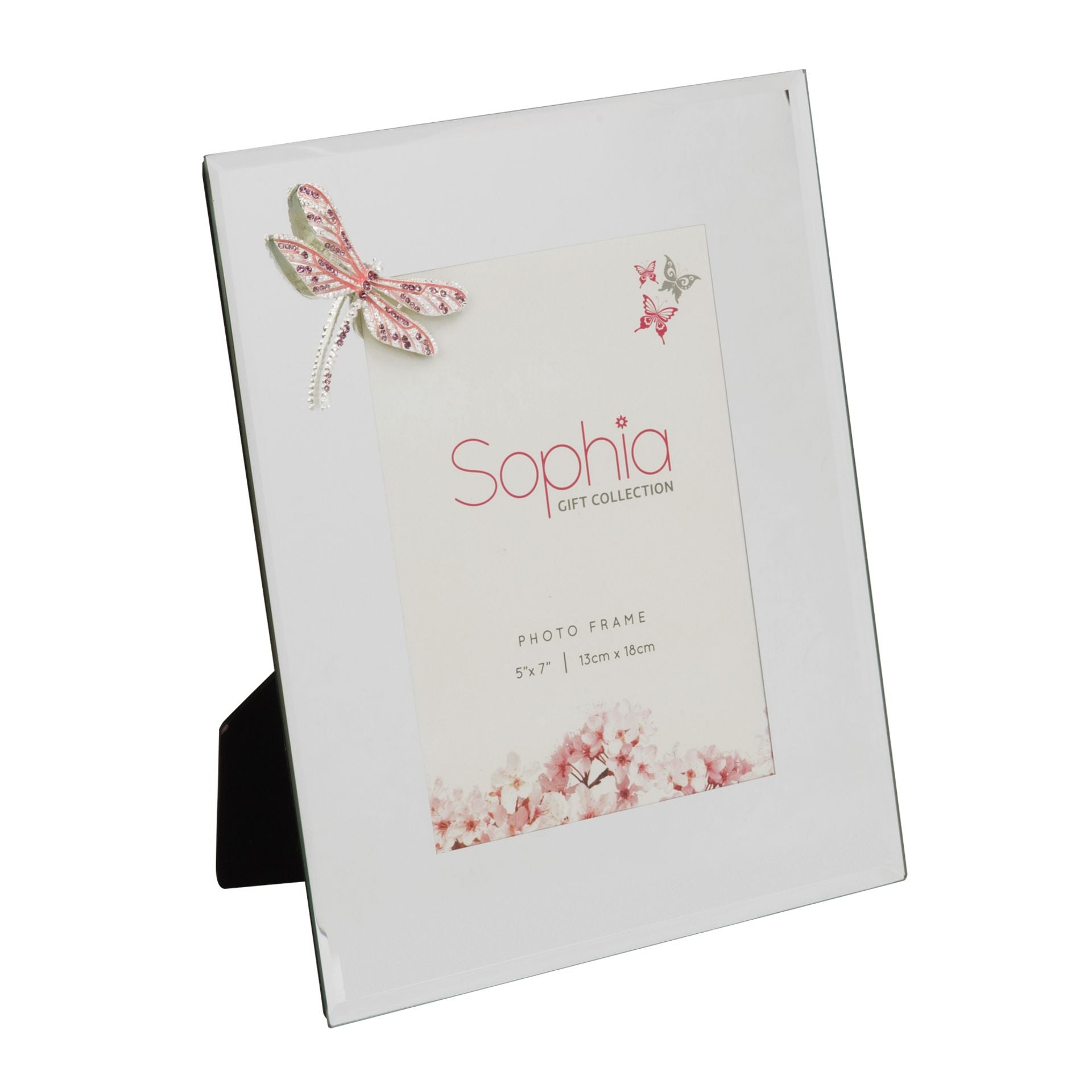 White photo frame with decorative elements and 'Sophia Gift Collection' branding on a white background
