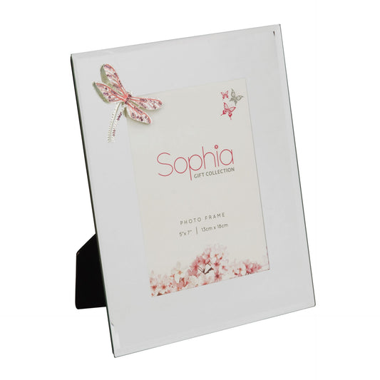 White photo frame with decorative elements and 'Sophia Gift Collection' branding on a white background