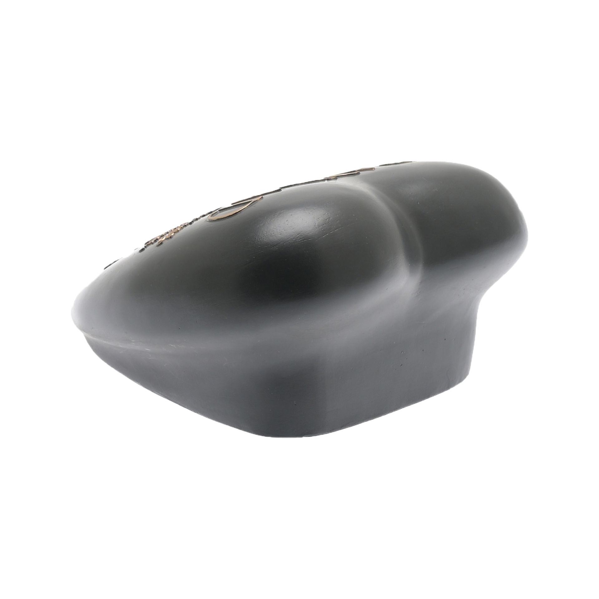 Black heart on a white background