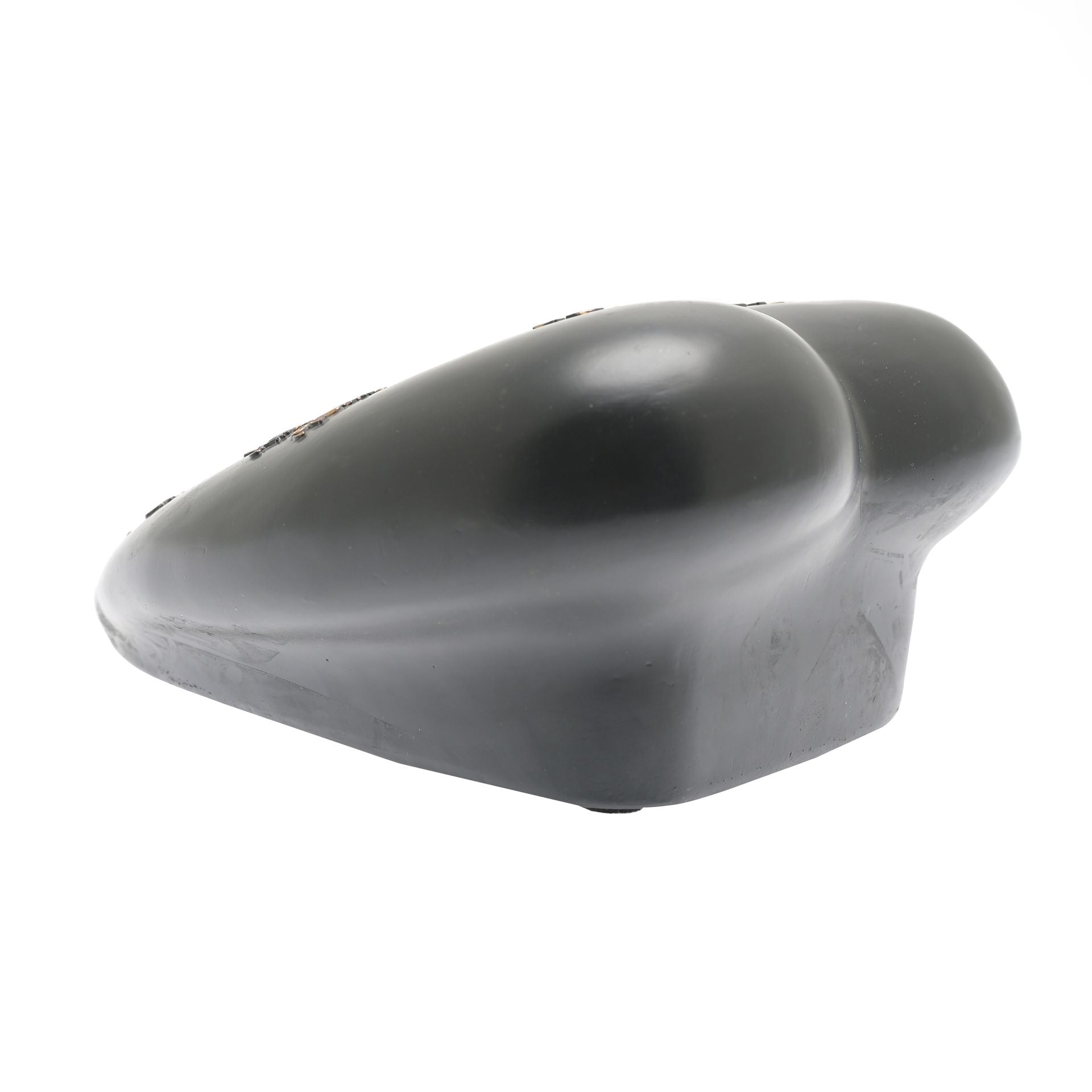 Gray rubber duck on a white background