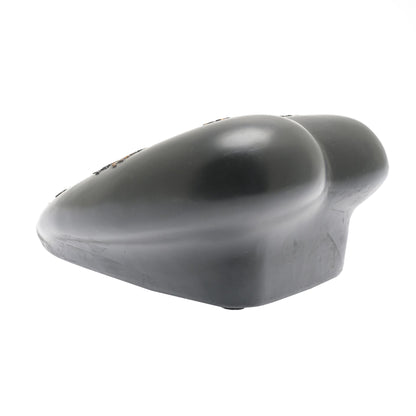Gray rubber duck on a white background