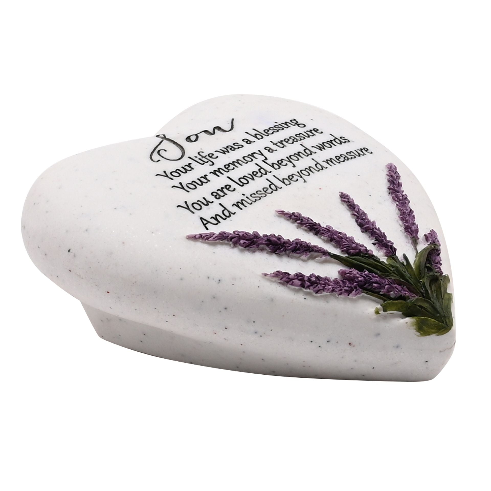 White and purple textured object on a white background