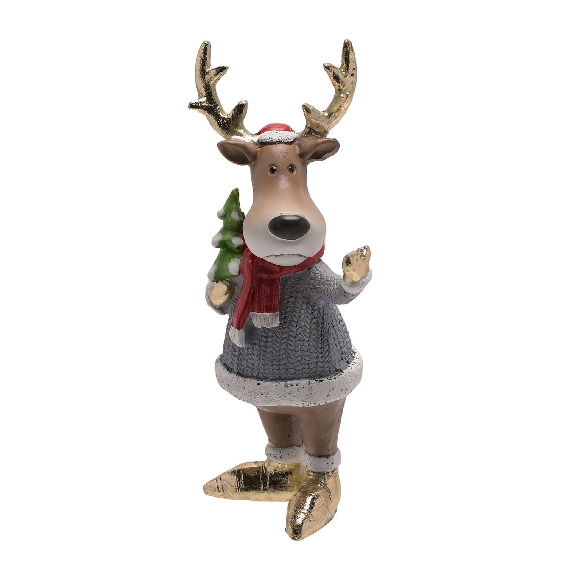 Reindeer in a grey jumper