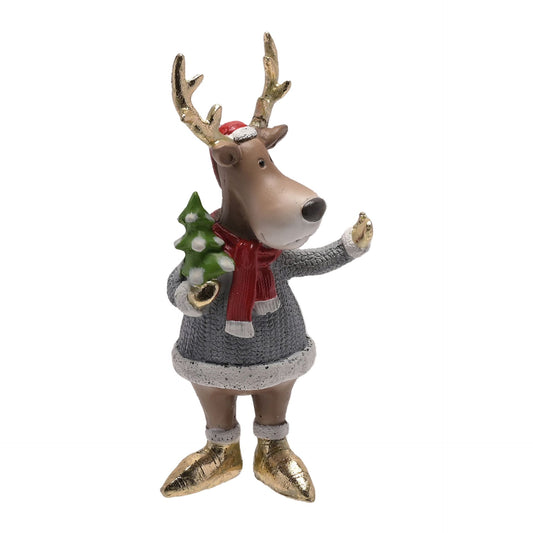 Reindeer in a grey jumper