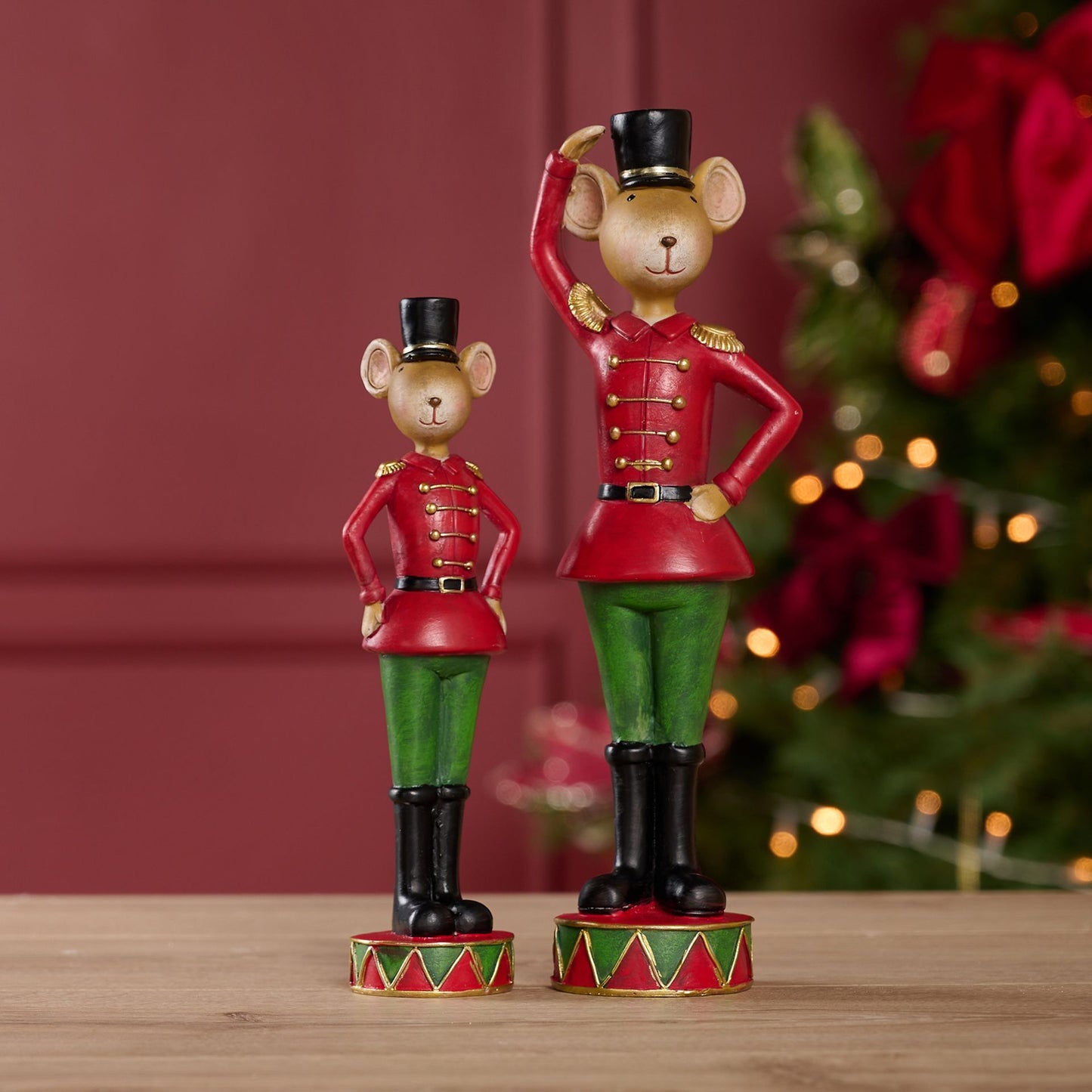 2 mice in a nutcracker outfit