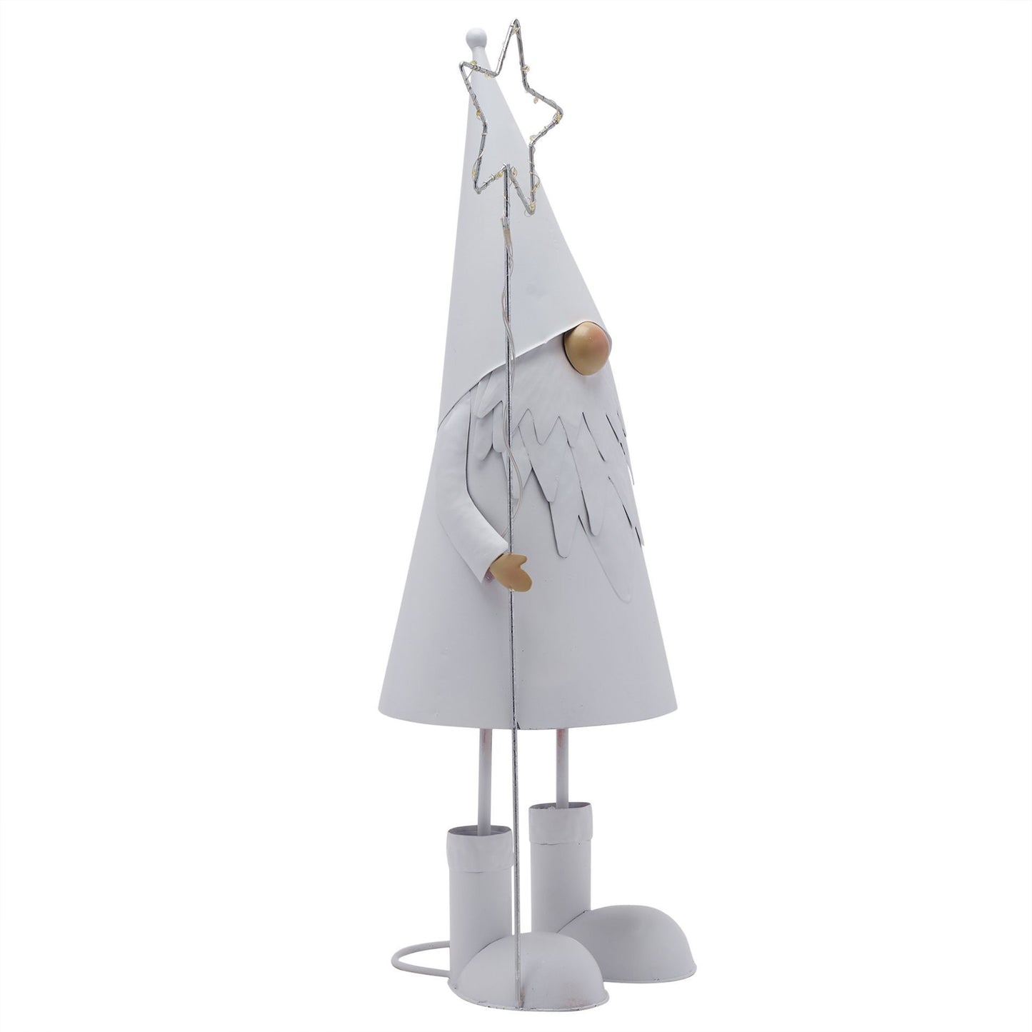 Decorative figure of a tree with a star on top against a white background