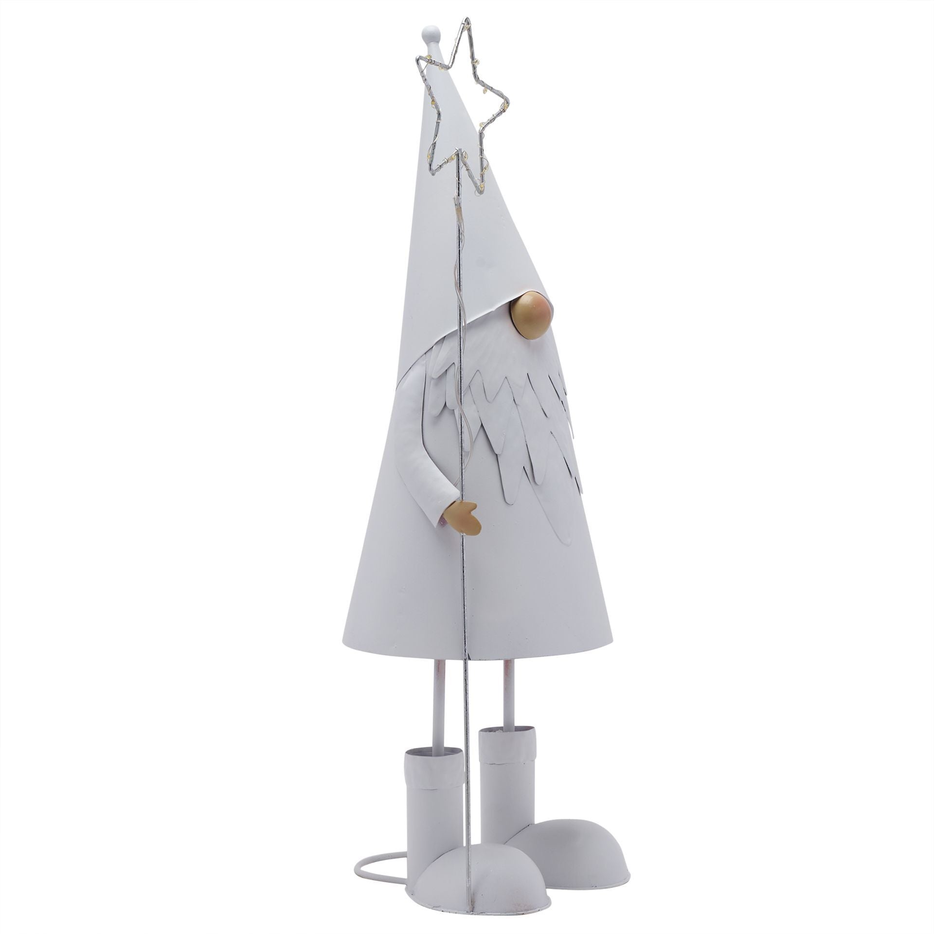 Decorative figure of a tree with a star on top against a white background