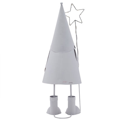 Decorative cone-shaped tree with star topper on a white background