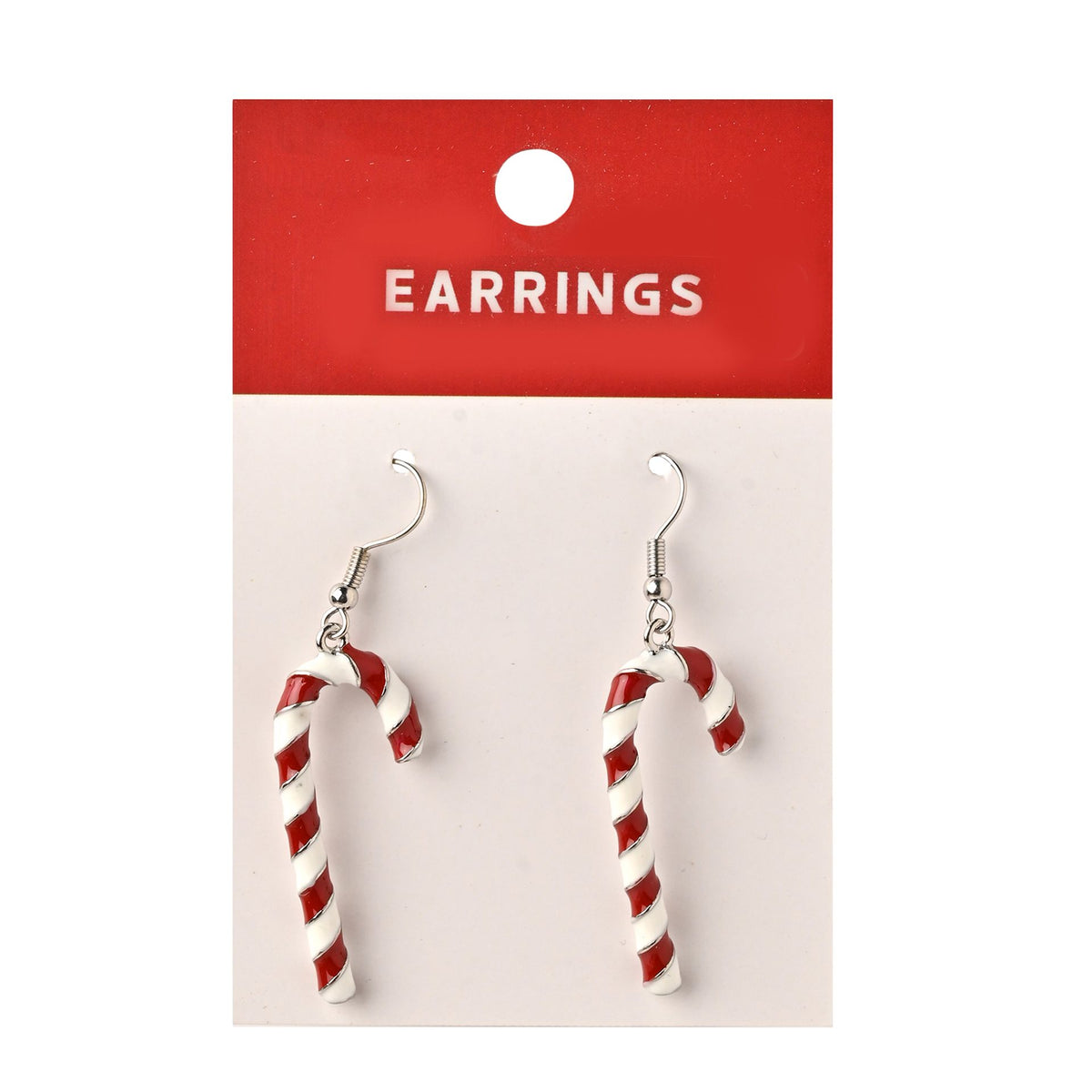 Candy Cane Dangle Earrings