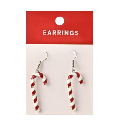 Candy Cane Dangle Earrings
