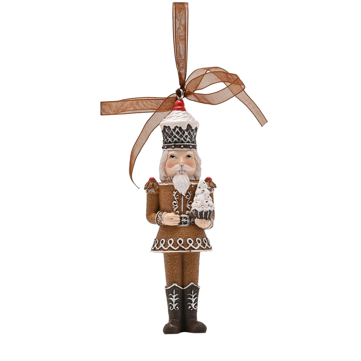Santa & Friends Hanging Dark Gingerbread Nutcracker
